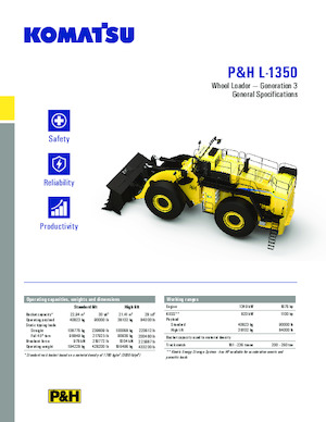 Pale gommate Komatsu P&H L-1350