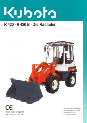Pale gommate Kubota R420 B