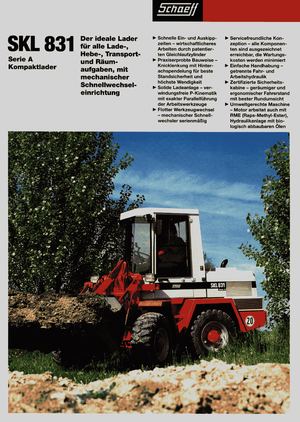 Pale gommate Terex-Schaeff SKL 831 A