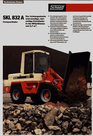 Pale gommate Terex-Schaeff SKL 832 A
