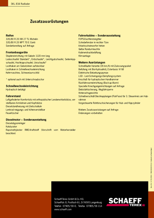 Pale gommate Terex-Schaeff SKL 834