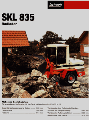 Pale gommate Terex-Schaeff SKL 835