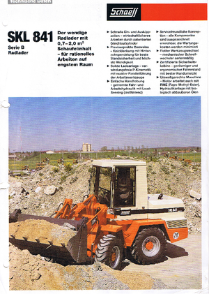 Pale gommate Terex-Schaeff SKL 841 B