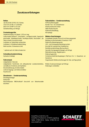 Pale gommate Terex-Schaeff SKL 844