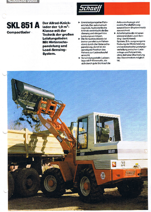 Pale gommate Terex-Schaeff SKL 851 A