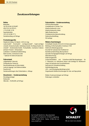 Pale gommate Terex-Schaeff SKL 863