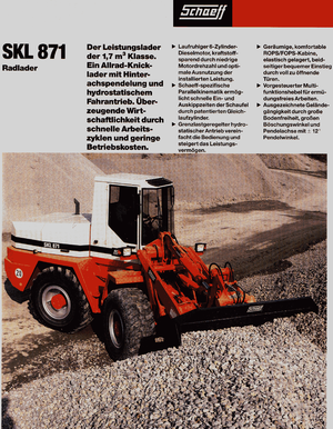 Pale gommate Terex-Schaeff SKL 871
