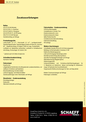 Pale gommate Terex-Schaeff SKL 873 SP