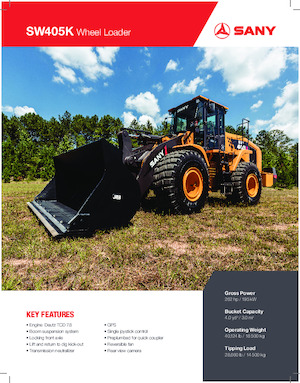 Pale gommate Sany SW405K