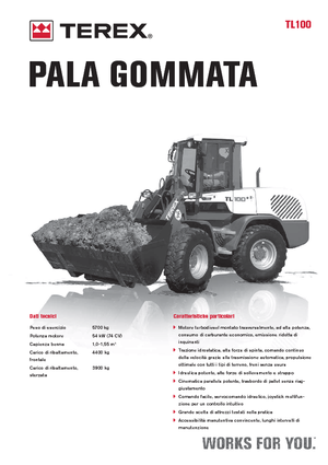 Pale gommate Terex TL 100