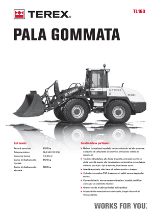 Pale gommate Terex TL 160