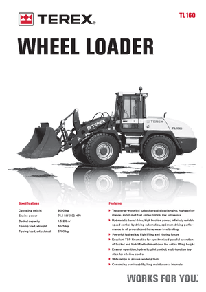 Pale gommate Terex TL 160