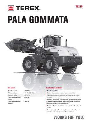 Pale gommate Terex TL 210