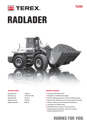 Pale gommate Terex TL 260