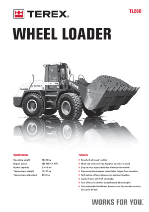 Pale gommate Terex TL 260