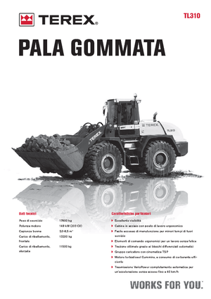 Pale gommate Terex TL 310