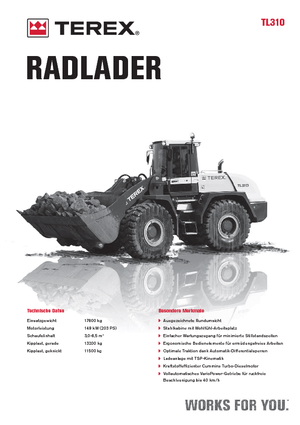 Pale gommate Terex TL 310
