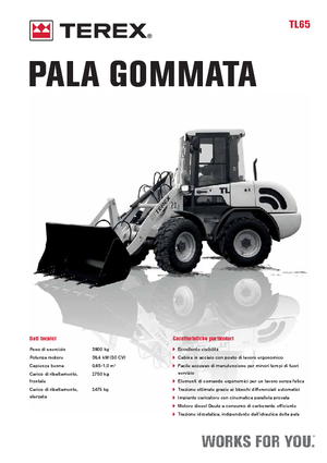 Pale gommate Terex TL 65