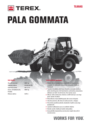Pale gommate Terex TL 80 AS