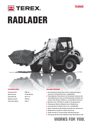 Pale gommate Terex TL 80 AS