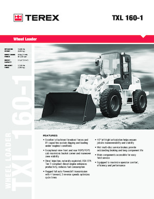 Pale gommate Terex TXL 160-1