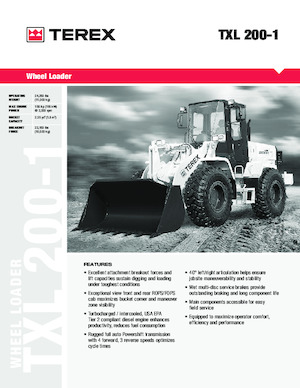Pale gommate Terex TXL 200-1