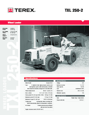 Pale gommate Terex TXL 250-2