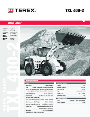 Pale gommate Terex TXL 400-2