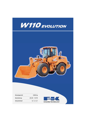 Pale gommate Fiat Kobelco W 110 Evolution