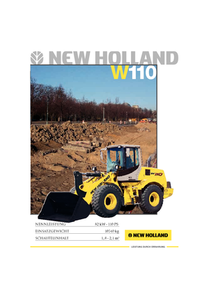Pale gommate New Holland W 110 Evolution