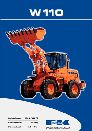 Pale gommate Fiat Kobelco W 110