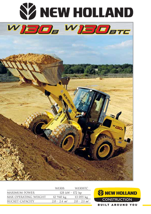 Pale gommate New Holland W130TC