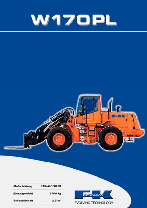 Pale gommate Fiat Kobelco W 170 PL