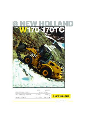 Pale gommate New Holland W 170 TC