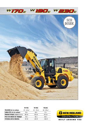 Pale gommate New Holland W 170 TC