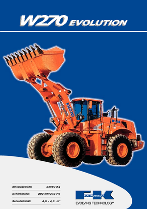 Pale gommate Fiat Kobelco W 270 Evolution