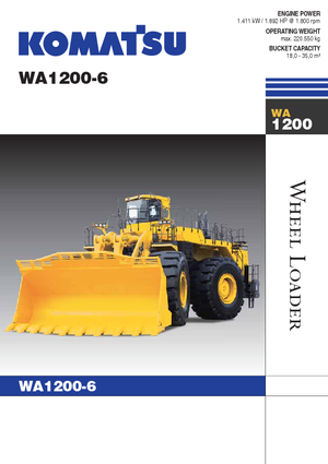 Pale gommate Komatsu WA1200-6