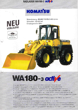 Pale gommate Komatsu WA180PT-3 active