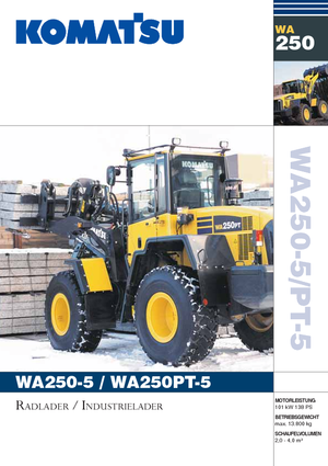 Pale gommate Komatsu WA250PT-5