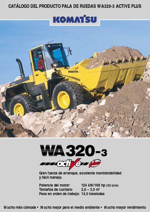 Pale gommate Komatsu WA320-3 active Plus