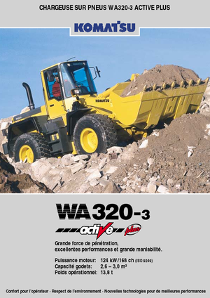 Pale gommate Komatsu WA320-3 active Plus