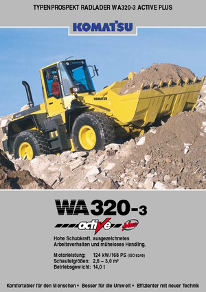 Pale gommate Komatsu WA320-3 active Plus