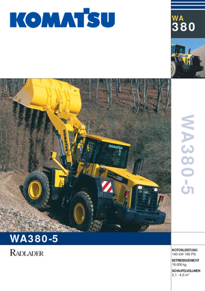 Pale gommate Komatsu WA380-5