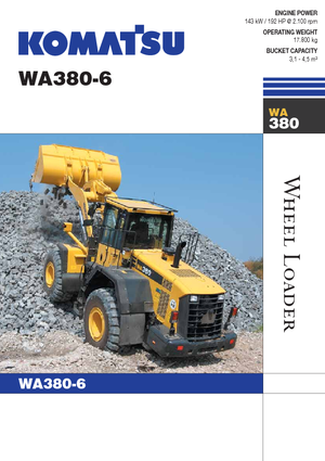 Pale gommate Komatsu WA380-6