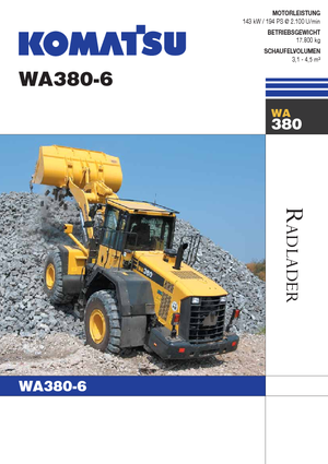 Pale gommate Komatsu WA380-6