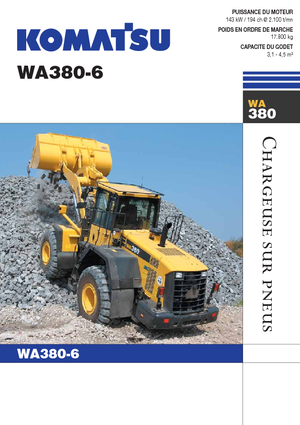 Pale gommate Komatsu WA380-6
