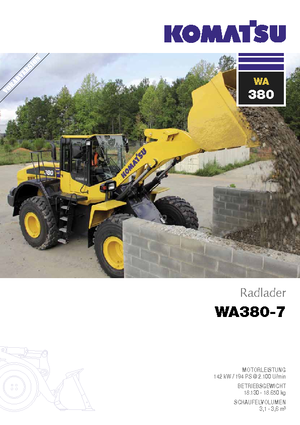 Pale gommate Komatsu WA380-7