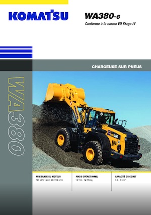 Pale gommate Komatsu WA380-8E0