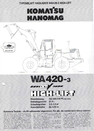 Pale gommate Komatsu WA420