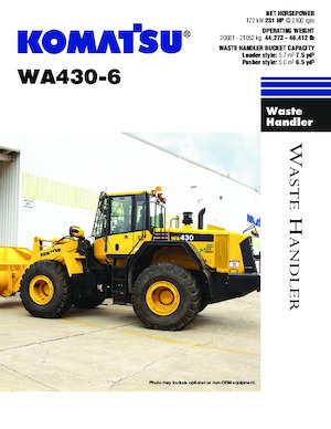 Pale gommate Komatsu WA 430-6